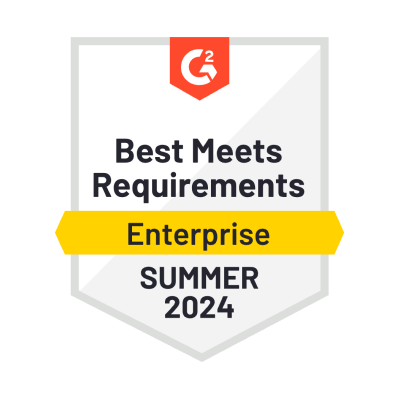 G2 Best Meets Requirements - Summer 2024