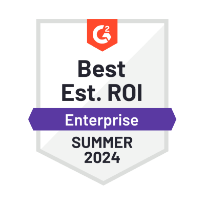 G2 Best Est. ROI - Summer 2024